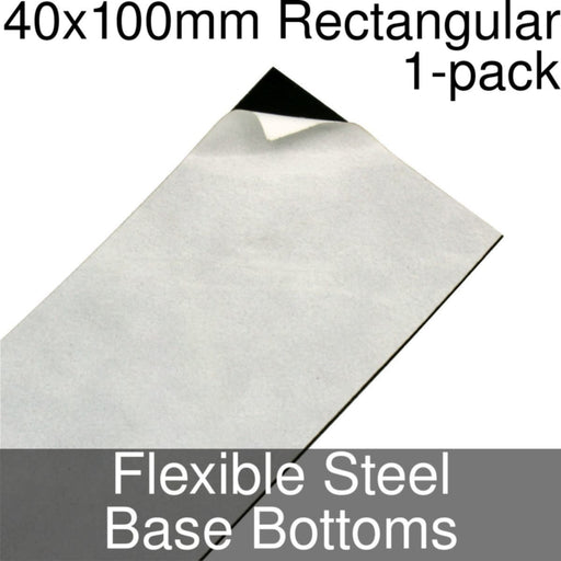 Miniature Base Bottoms, Rectangular, 40x100mm, Flexible Steel (1)-Miniature Bases-LITKO Game Accessories