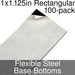 Miniature Base Bottoms, Rectangular, 1x1.125inch, Flexible Steel (100)-Miniature Bases-LITKO Game Accessories