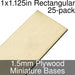 Miniature Bases, Rectangular, 1x1.125inch, 1.5mm Plywood (25)-Miniature Bases-LITKO Game Accessories