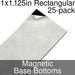 Miniature Base Bottoms, Rectangular, 1x1.125inch, Magnet (25)-Miniature Bases-LITKO Game Accessories