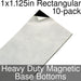Miniature Base Bottoms, Rectangular, 1x1.125inch, Heavy Duty Magnet (10)-Miniature Bases-LITKO Game Accessories