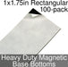 Miniature Base Bottoms, Rectangular, 1x1.75inch, Heavy Duty Magnet (100) - LITKO Game Accessories
