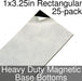 Miniature Base Bottoms, Rectangular, 1x3.25inch, Heavy Duty Magnet (25) - LITKO Game Accessories