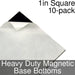Miniature Base Bottoms, Square, 1inch, Heavy Duty Magnet (10)-Miniature Bases-LITKO Game Accessories