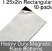 Miniature Base Bottoms, Rectangular, 1.25x2inch, Heavy Duty Magnet (10)-Miniature Bases-LITKO Game Accessories