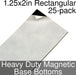 Miniature Base Bottoms, Rectangular, 1.25x2inch, Heavy Duty Magnet (25)-Miniature Bases-LITKO Game Accessories