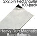 Miniature Base Bottoms, Rectangular, 2x2.5inch, Heavy Duty Magnet (100) - LITKO Game Accessories