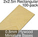 Miniature Bases, Rectangular, 2x2.5inch, 0.8mm Plywood (100)-Miniature Bases-LITKO Game Accessories