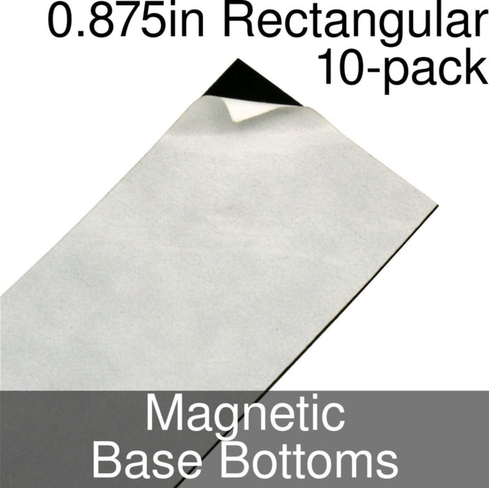 Miniature Base Bottoms, Rectangular, 0.875inch, Magnet (10)-Miniature Bases-LITKO Game Accessories