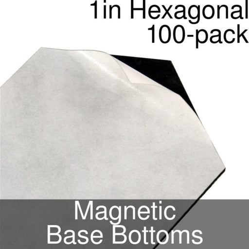 Miniature Base Bottoms, Hexagonal, 1inch, Magnet (100)-Miniature Bases-LITKO Game Accessories