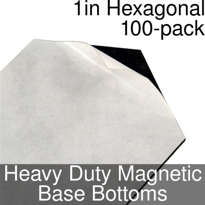 Miniature Base Bottoms, Hexagonal, 1inch, Heavy Duty Magnet (100)-Miniature Bases-LITKO Game Accessories