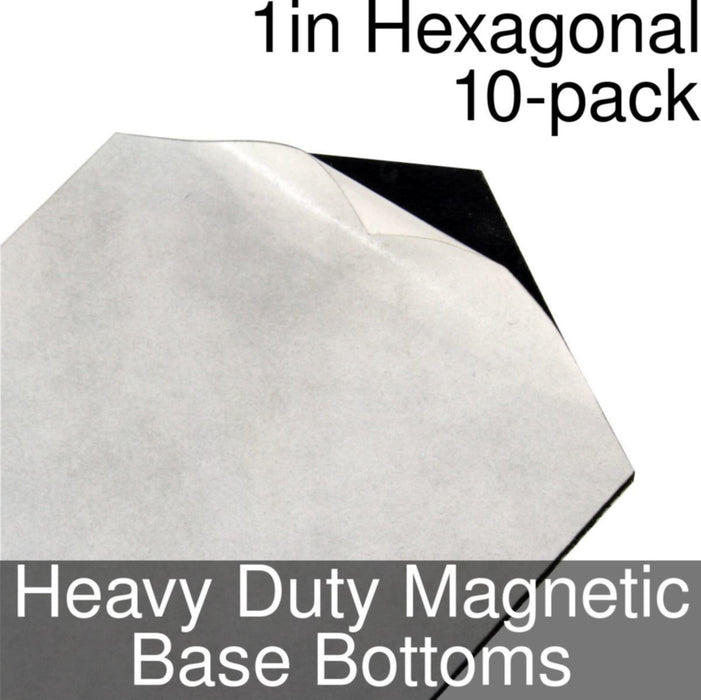 Miniature Base Bottoms, Hexagonal, 1inch, Heavy Duty Magnet (10)-Miniature Bases-LITKO Game Accessories