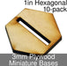 Miniature Bases, Hexagonal, 1in (Slotted), 3mm Plywood (10)-Miniature Bases-LITKO Game Accessories