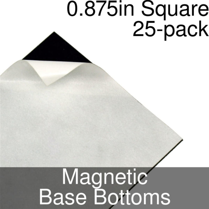 Miniature Base Bottoms, Square, 0.875inch, Magnet (25)-Miniature Bases-LITKO Game Accessories