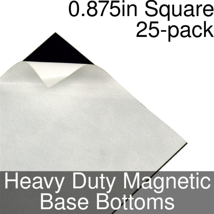 Miniature Base Bottoms, Square, 0.875inch, Heavy Duty Magnet (25)-Miniature Bases-LITKO Game Accessories