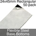Miniature Base Bottoms, Rectangular, 24x45mm, Flexible Steel (50)-Miniature Bases-LITKO Game Accessories