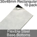 Miniature Base Bottoms, Rectangular, 30x48mm, Flexible Steel (10)-Miniature Bases-LITKO Game Accessories
