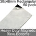 Miniature Base Bottoms, Rectangular, 30x48mm, Heavy Duty Magnet (50) - LITKO Game Accessories