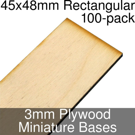 Miniature Base Bottoms, Rectangular, 45x48mm, Flexible Steel, Heavy Duty Magnet, Plywood-Miniature Bases-LITKO Game Accessories