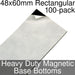 Miniature Base Bottoms, Rectangular, 48x60mm, Heavy Duty Magnet (100) - LITKO Game Accessories