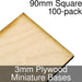 Miniature Bases, Square, 90mm, 3mm Plywood (100)-Miniature Bases-LITKO Game Accessories
