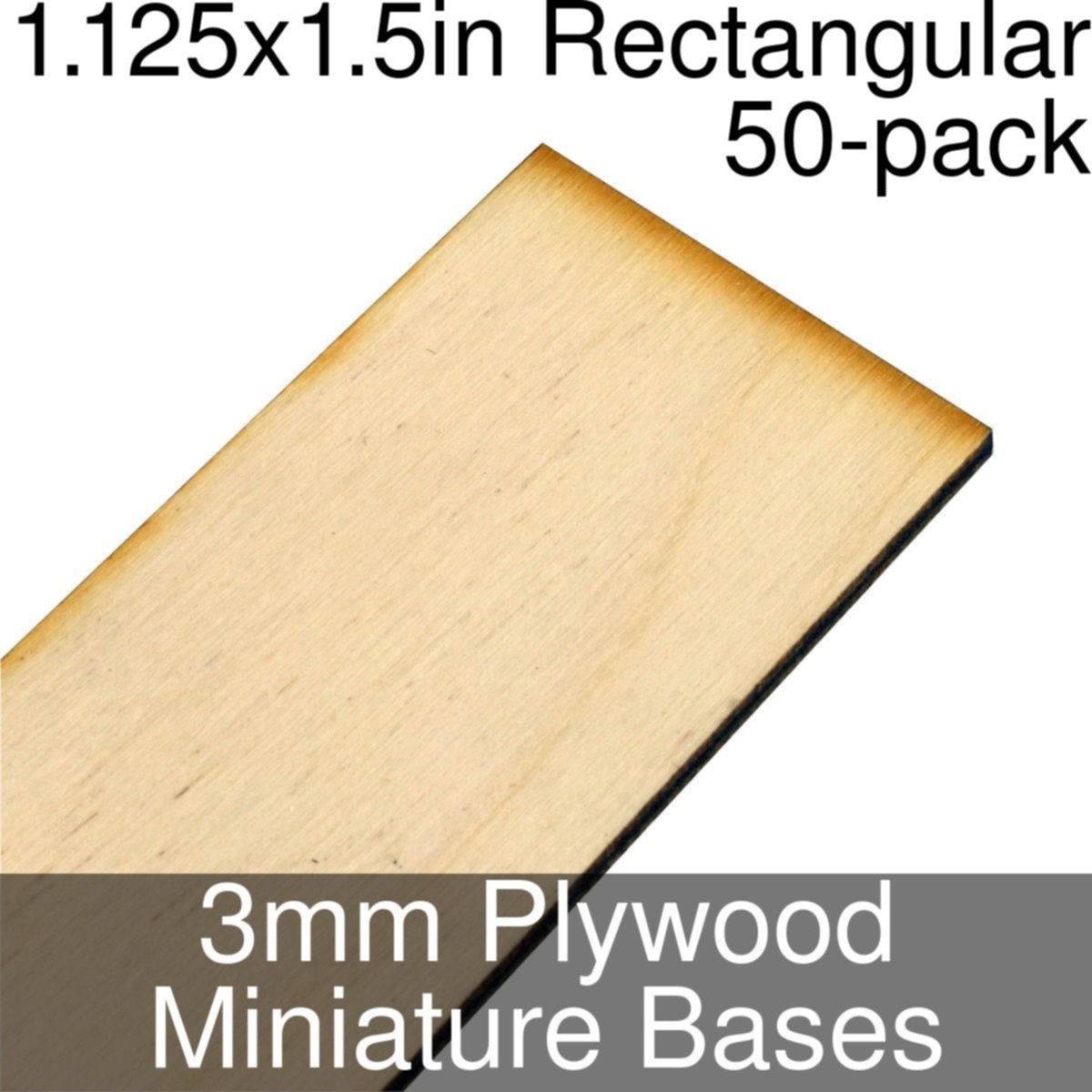 1.125x1.5-zöllige rechteckige Miniaturbasen