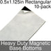 Miniature Base Bottoms, Rectangular, 0.5x1.125inch, Heavy Duty Magnet (10)-Miniature Bases-LITKO Game Accessories