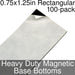 Miniature Base Bottoms, Rectangular, 0.75x1.25inch, Heavy Duty Magnet (100)-Miniature Bases-LITKO Game Accessories