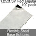 Miniature Base Bottoms, Rectangular, 1.25x1.5inch, Flexible Steel (100) - LITKO Game Accessories