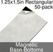 Miniature Base Bottoms, Rectangular, 1.25x1.5inch, Magnet (50)-Miniature Bases-LITKO Game Accessories
