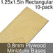 Miniature Bases, Rectangular, 1.25x1.5inch, 0.8mm Plywood (10)-Miniature Bases-LITKO Game Accessories