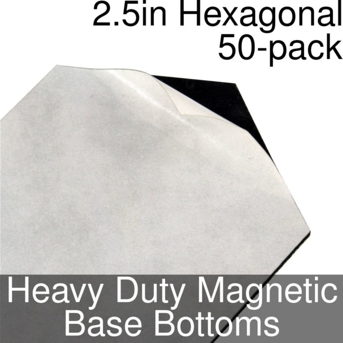 Miniature Base Bottoms, Hexagonal, 2.5inch, Heavy Duty Magnet (50)-Miniature Bases-LITKO Game Accessories