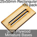 Miniature Bases, Rectangular, 25x50mm (Double Slotted), 3mm Plywood (100) - LITKO Game Accessories