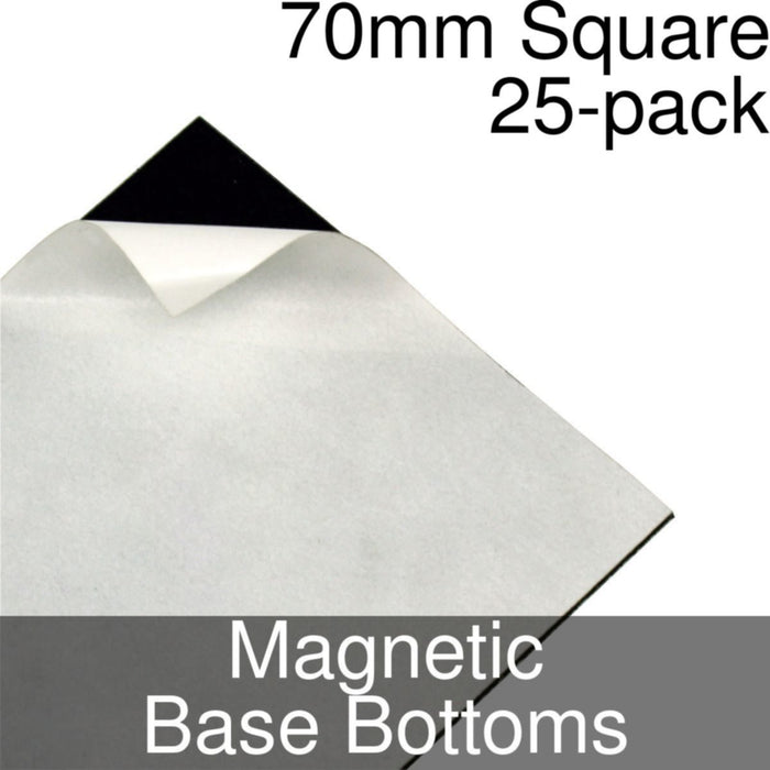 Miniature Base Bottoms, Square, 70mm, Magnet (25)-Miniature Bases-LITKO Game Accessories