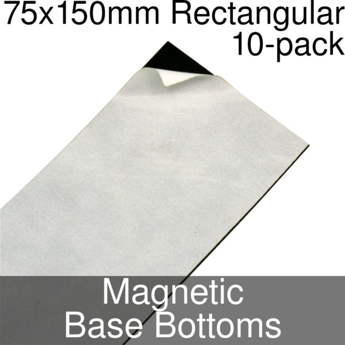 Miniature Base Bottoms, Rectangular, 75x150mm, Magnet (10)-Miniature Bases-LITKO Game Accessories