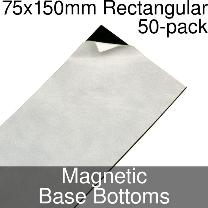 Miniature Base Bottoms, Rectangular, 75x150mm, Magnet (50)-Miniature Bases-LITKO Game Accessories