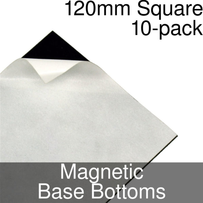 Miniature Base Bottoms, Square, 120mm, Magnet (10) - LITKO Game Accessories