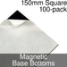 Miniature Base Bottoms, Square, 150mm, Magnet (100)-Miniature Bases-LITKO Game Accessories