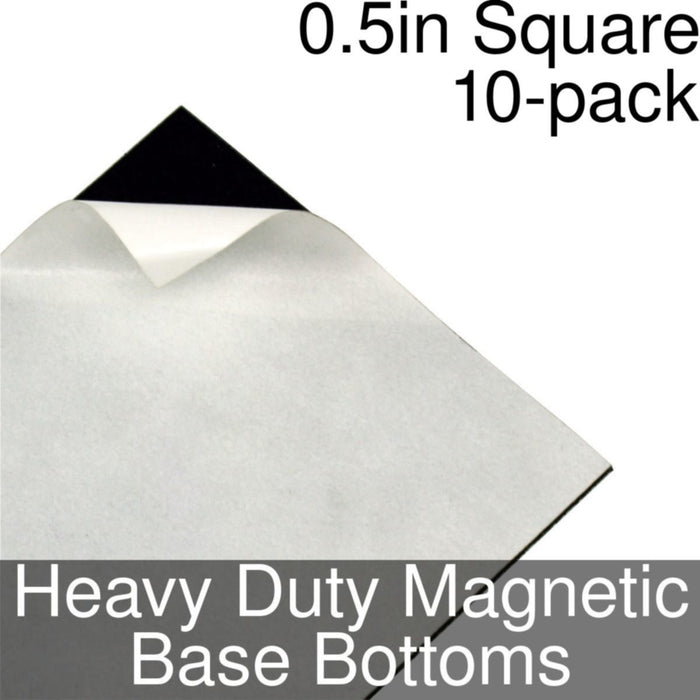 Miniature Base Bottoms, Square, 0.5inch, Heavy Duty Magnet (10)-Miniature Bases-LITKO Game Accessories
