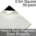 Miniature Base Bottoms, Square, 0.5inch, Heavy Duty Magnet (50) - LITKO Game Accessories