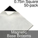 Miniature Base Bottoms, Square, 0.75inch, Magnet (50)-Miniature Bases-LITKO Game Accessories