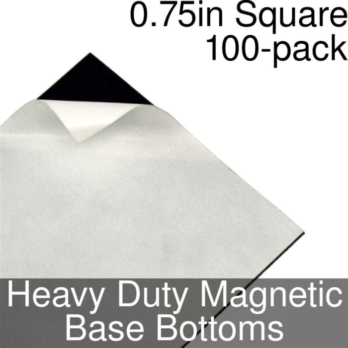 Miniature Base Bottoms, Square, 0.75inch, Heavy Duty Magnet (100)-Miniature Bases-LITKO Game Accessories