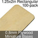 Miniature Bases, Rectangular, 1.25x2in (Rounded Corners), 0.8mm Plywood (100)-Miniature Bases-LITKO Game Accessories