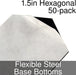 Miniature Base Bottoms, Hexagonal, 1.5inch, Flexible Steel (50) - LITKO Game Accessories