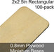 Miniature Bases, Rectangular, 2x2.5in (Rounded Corners), 0.8mm Plywood (100)-Miniature Bases-LITKO Game Accessories