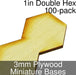 Miniature Bases, Double Hex, 1inch, 3mm Plywood (100)-Miniature Bases-LITKO Game Accessories