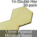 Miniature Bases, Double Hex, 1inch, 1.5mm Plywood (50)-Miniature Bases-LITKO Game Accessories