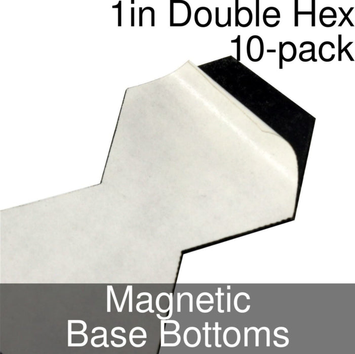 Miniature Base Bottoms, Double Hex, 1inch, Magnet (10)-Miniature Bases-LITKO Game Accessories