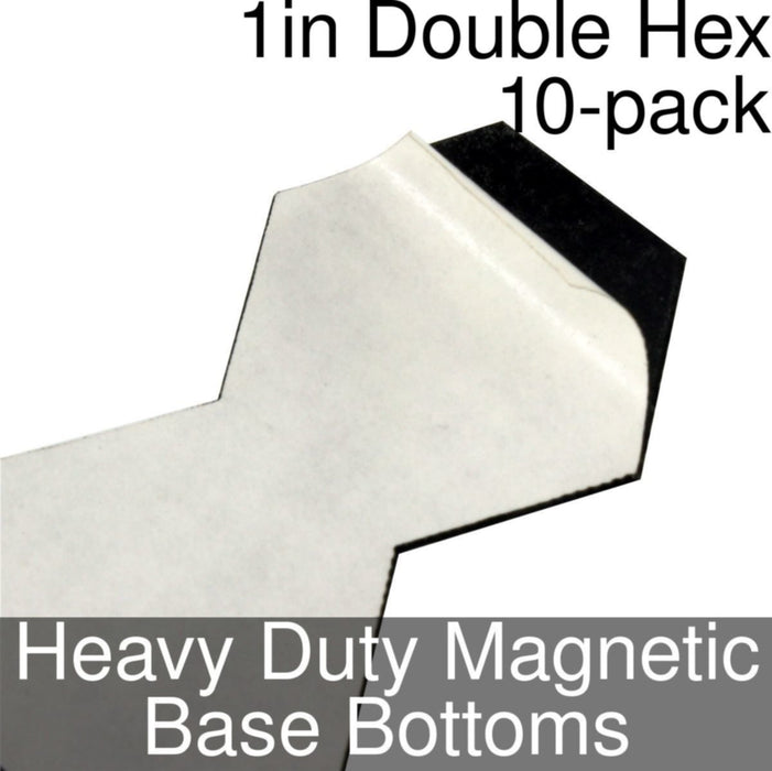 Miniature Base Bottoms, Double Hex, 1inch, Heavy Duty Magnet (10)-Miniature Bases-LITKO Game Accessories