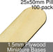 Miniature Bases, Pill, 25x50mm, 1.5mm Plywood (100)-Miniature Bases-LITKO Game Accessories
